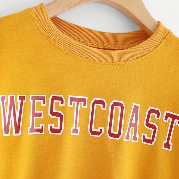 SHEIN Cropped Crewneck Sweatshirt - Picture 2 of 9